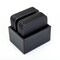 Dacasso Black Leatherette 10 Square Coaster Set with Holder AG-1343 - alternate 1